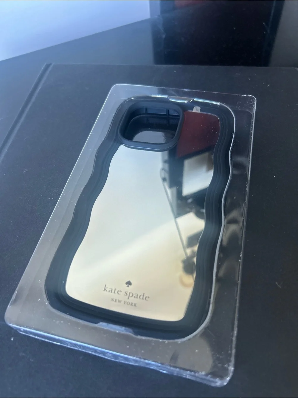 kate spade Gold Mirror iPhone Case with Black Trim iPhone 16 pro case